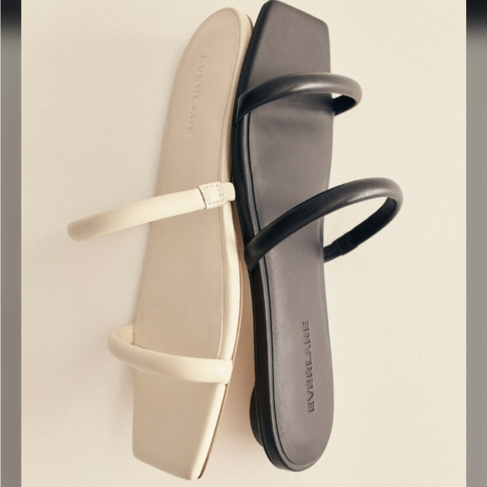 Everlane Double Strap White Sandal - Picture 2 of 3